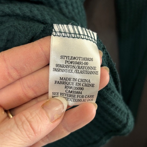 Others Follow Green Tie Front Blouse - Picture 4 of 4